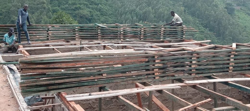 Slab formwork at the Kisumu residential project